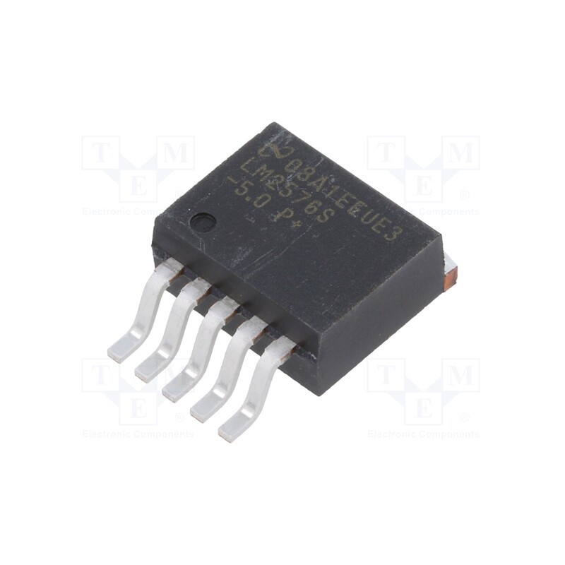 1 pcs x TEXAS INSTRUMENTS - LM2576S-5.0/NOPB - IC: PMIC, DC/DC converter, Uin: 4÷40VDC, Uout: 5VDC, 3A, TO263-5