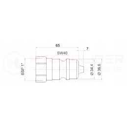 Hydraulic quick connector euro plug, internal mains 1
