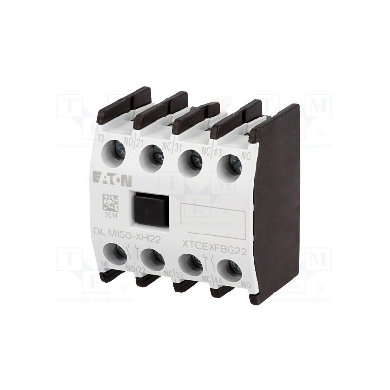 1 pcs x EATON ELECTRIC - DILM150-XHI40 - Auxiliary contacts, Leads: screw terminals, front