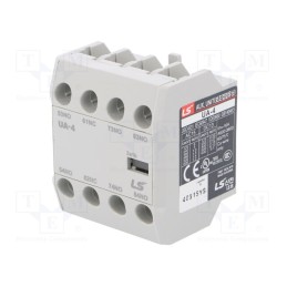 1 pcs x LS ELECTRIC - UA-4 3A1B - Auxiliary contacts, Series: METASOL, Leads: screw terminals, IP20