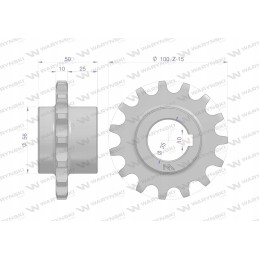 Hardened steel chain wheel with 15 3 4 fi 35 teeth