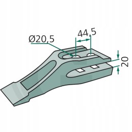 Excavator attachment 250 mm 43018300 8f