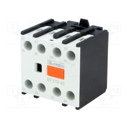 1 pcs x LOVATO ELECTRIC - BFX1040 - Auxiliary contacts, Series: BF, Leads: screw terminals, front