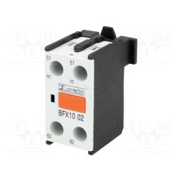 1 pcs x LOVATO ELECTRIC - BFX1002 - Auxiliary contacts, Series: BF, Leads: screw terminals, front