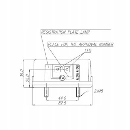 LED license plate lamp 2 m