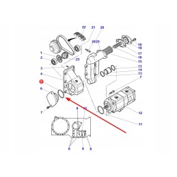 3800447m1 O-ring, hydraulic pump gearbox plugs