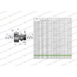 Hydraulic connector ab a m45x2 35l b m26x1 5