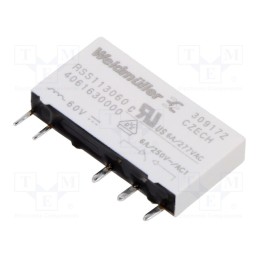 1 pcs x WEIDMu00dcLLER - 4061630000 - Relay: electromagnetic, SPDT, Ucoil: 60VDC, 6A, max.250VAC, socket