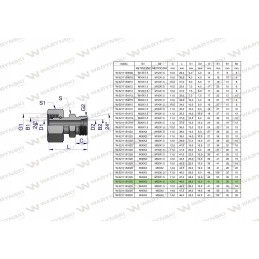 Hydraulic connector ab a m45x2 b m22x1 5