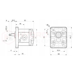 Pump 4 44l engine 380v 1 1kw 11mpa hydrolider