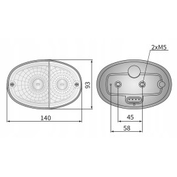 Rear lamp lp zetor 10000 6000 9000 forterra m