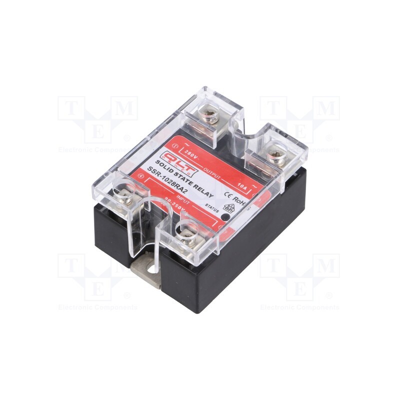 1 pcs x QLT POWER - SSR-1028RA2 - Relay: solid state, Ucntrl: 90÷250VAC, 10A, 24÷280VAC