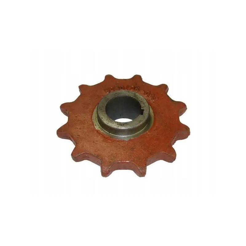 Inclined feeder chain wheel with 12 bison