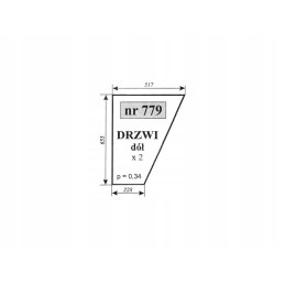 Lower door glass c 330 c 360 naglak 779