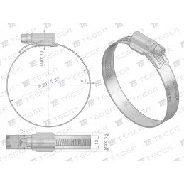 Reinforced clamp 20 32 worm clamp