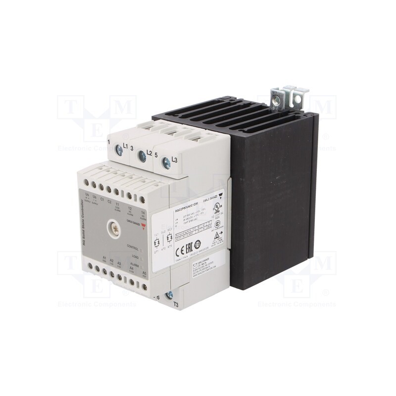 1 pcs x CARLO GAVAZZI - RGC2P60V40C1DM - Relay: solid state, 40A, Uswitch: 180÷660VAC, 3-phase, Series: RGC2