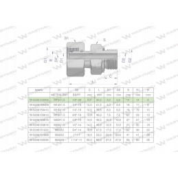 Hydraulic connection ab evge m12x1 5 06l x 1