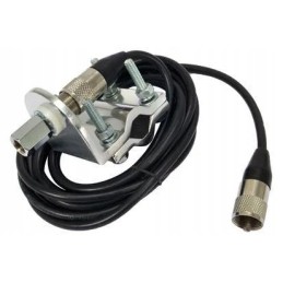 Mirror mount for CB radio antenna