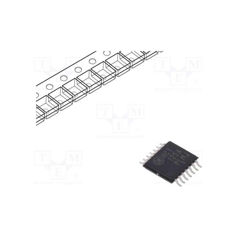 3 pcs x ONSEMI - MC74HCT125ADTR2G - IC: digital, buffer,non-inverting, Ch: 4, CMOS,TTL, SMD, TSSOP14