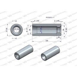 Front loader tine bush for tine 880 Tur Warynski