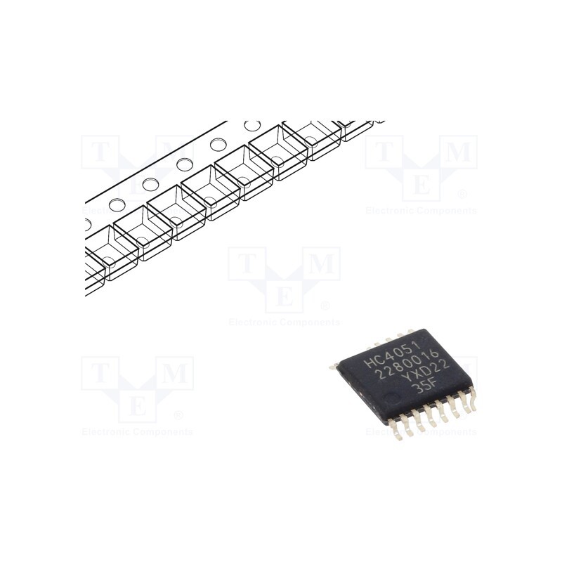 3 pcs x NEXPERIA - 74HC4051PW-Q100,118 - IC: digital, multiplexer, IN: 8, CMOS, SMD, TSSOP16, 2÷10VDC, HC