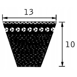 Toothed V-belt AVX 13 1775 mm AVX131775