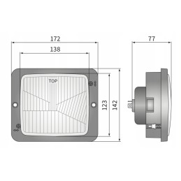Wesem re 22778 172x142mm case fendt headlight