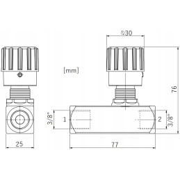 Hydraulic check valve in 1 side 3 8 30l