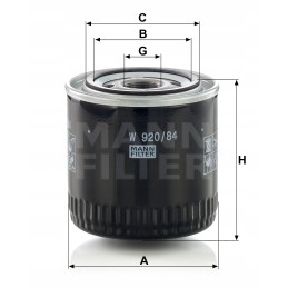 Hydraulic filter mann filter w 920 84