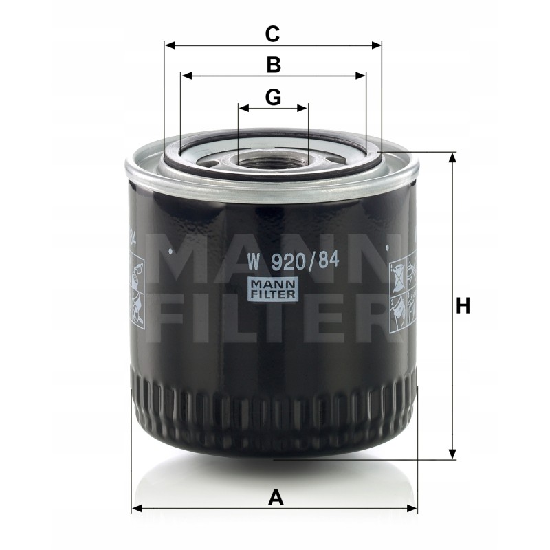 Hydraulic filter mann filter w 920 84