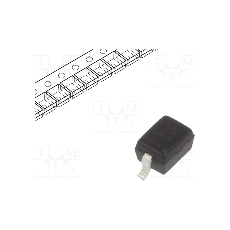 20 pcs x DIODES INCORPORATED - BAV19WS-7-F - Diode: switching, SMD, 120V, 250mA, 50ns, SOD323, Ufmax: 1.25V