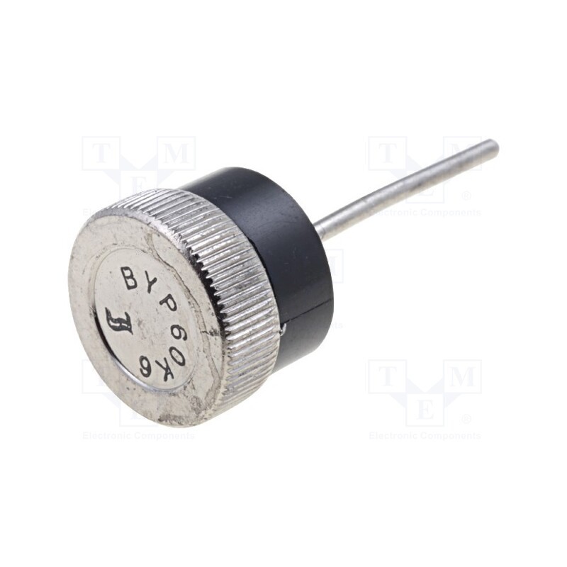 1 pcs x DIOTEC SEMICONDUCTOR - BYP60K6 - Diode: rectifying, 600V, 60A, 190A, Ø12,75x4,2mm, cathode on wire