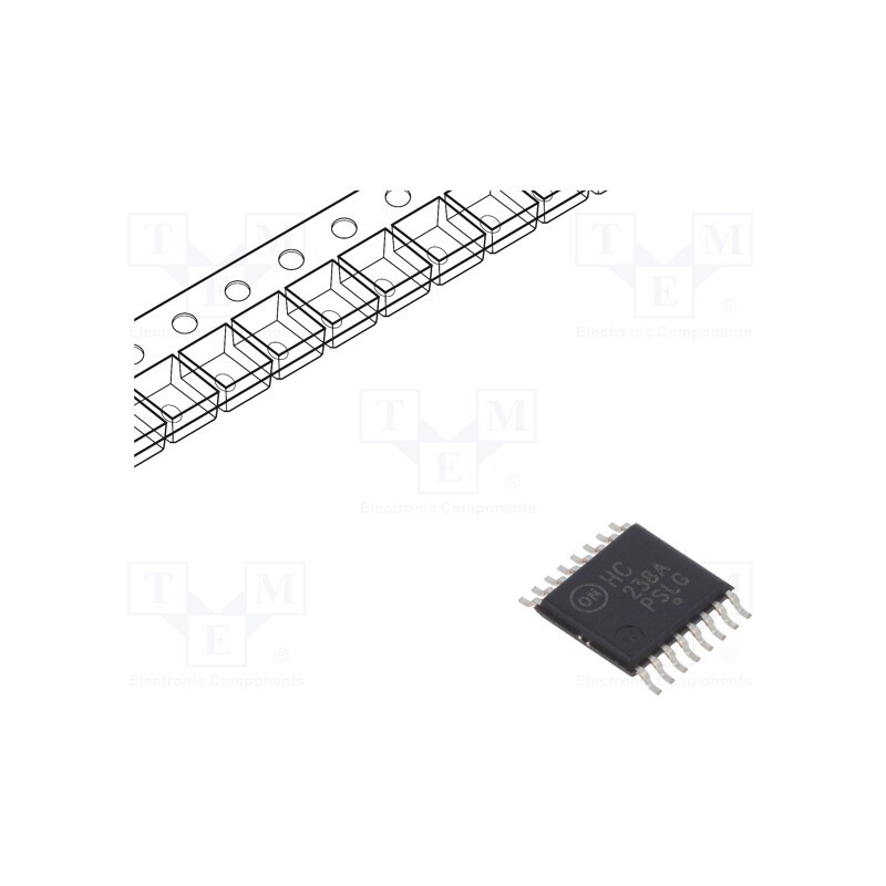 3 pcs x ONSEMI - MC74HC238ADTR2G - IC: digital, decoder,demultiplexer, Ch: 1, TTL, SMD, TSSOP16, HC