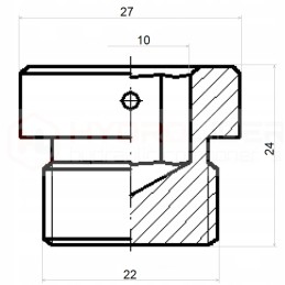 Hydraulic plug with seal thread 22x1 5