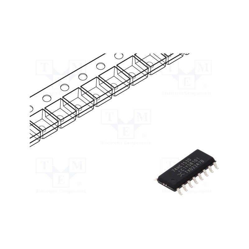 1 pcs x NEXPERIA - 74HC153D,653 - IC: digital, multiplexer, Ch: 2, IN: 6, CMOS, SMD, SO16, 2÷6VDC, HC