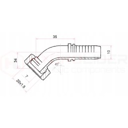 Dkm 45 clamping dn10 1 2sn m20x1 5 x10 hydrolider