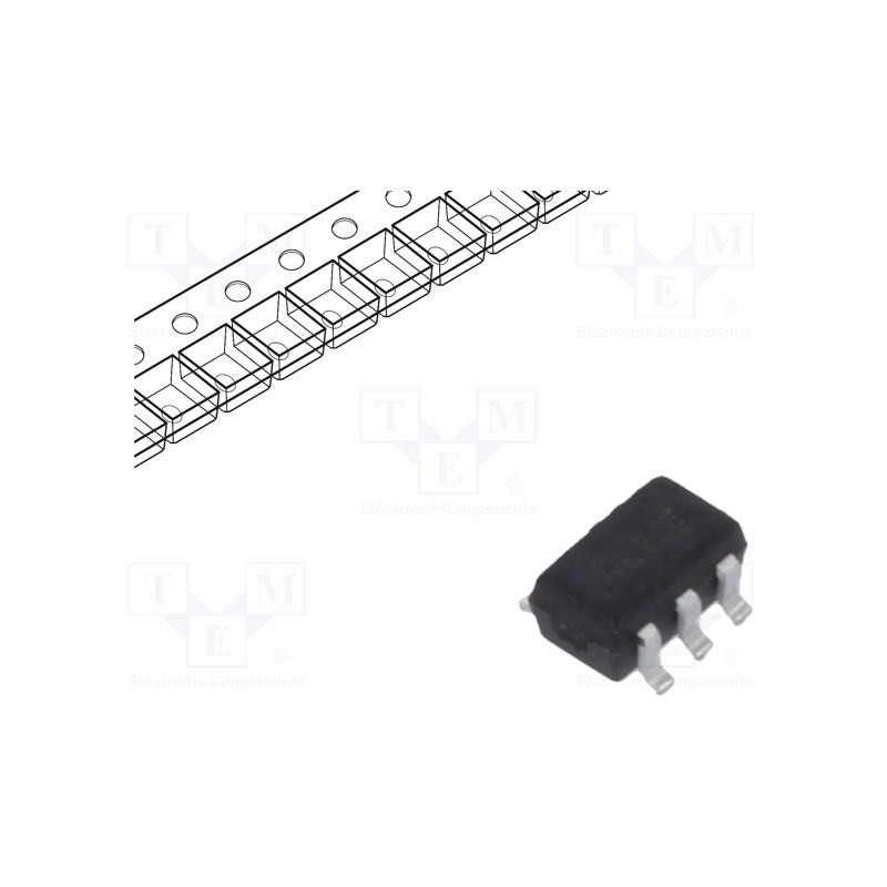 1 pcs x DIODES INCORPORATED - BAT54BRW-7-F - Diode: Schottky rectifying, SMD, 30V, 0.3A, SOT363,