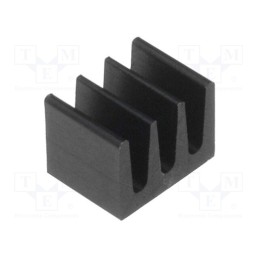2 pcs x FISCHER ELEKTRONIK - ICKSMDA5SA - Heatsink: extruded, black, L: 5mm, W: 6.3mm, H: 4.8mm, 123K/W
