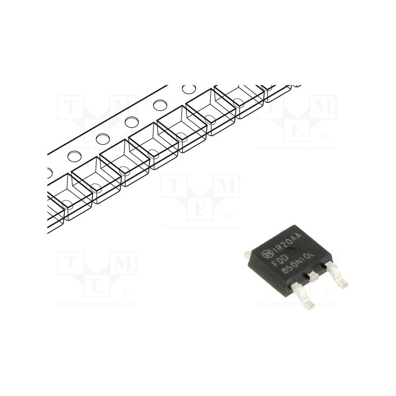 1 pcs x ONSEMI - FDD850N10L - Transistor: N-MOSFET, unipolar, 100V, 11.1A, 50W, DPAK