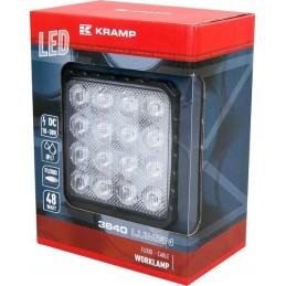Square LED work lamp 48w 3840 lm 10 30v
