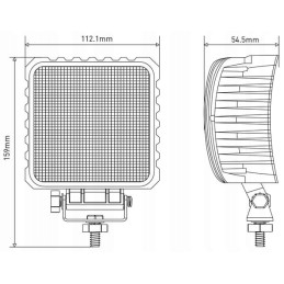 Square LED work lamp 48w 3840 lm 10 30v