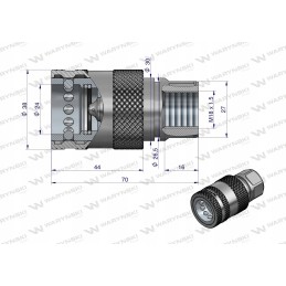 M18 gw Euro pushpull Warynski hydraulic socket