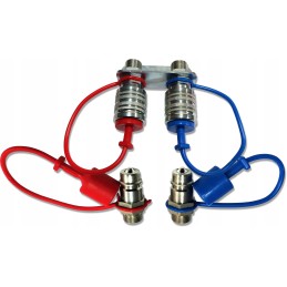 Set of quick connectors, Euro M18 plug sockets