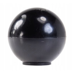 Lever knob, black, round, diameter 40 mm, me thread
