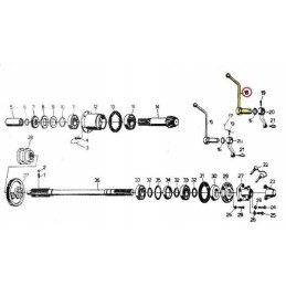 Pump drive lever shaft c 330