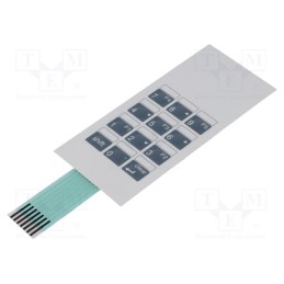 1 pcs x LC ELEKTRONIK - STD34-07 - Keypad: membrane, No.of butt: 12, W: 52mm, Pitch: 2.54mm, L: 116mm
