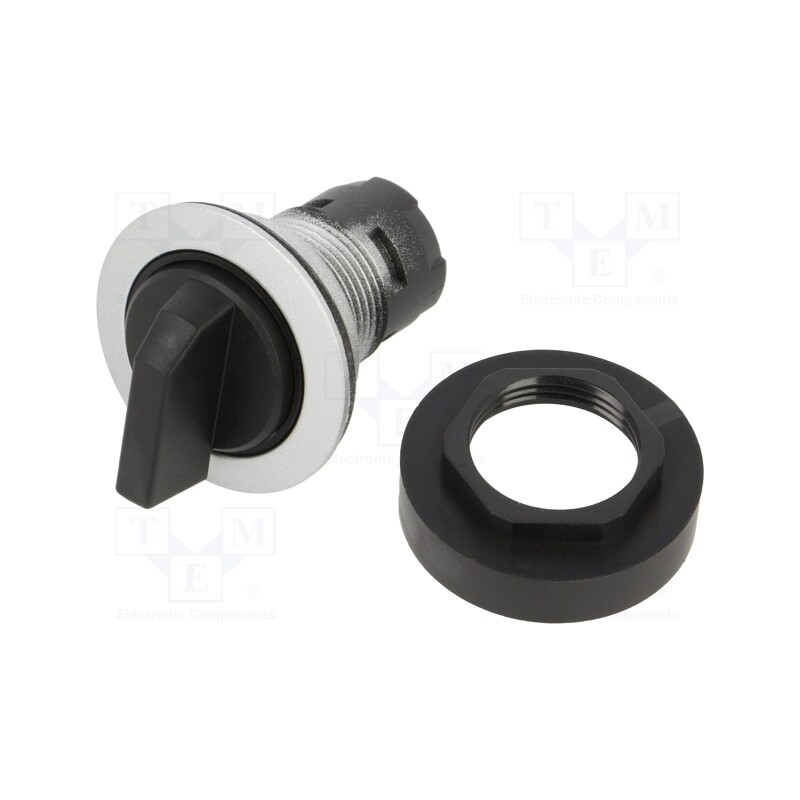 1 pcs x SCHLEGEL - RRJSTB - Switch: rotary, 22mm, Stabl.pos: 1, IP65, Pos: 3, Cutout: Ø22.3mm