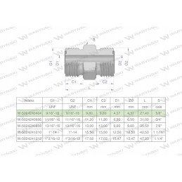 Inch hydraulic connector bb 9 16 orfs un