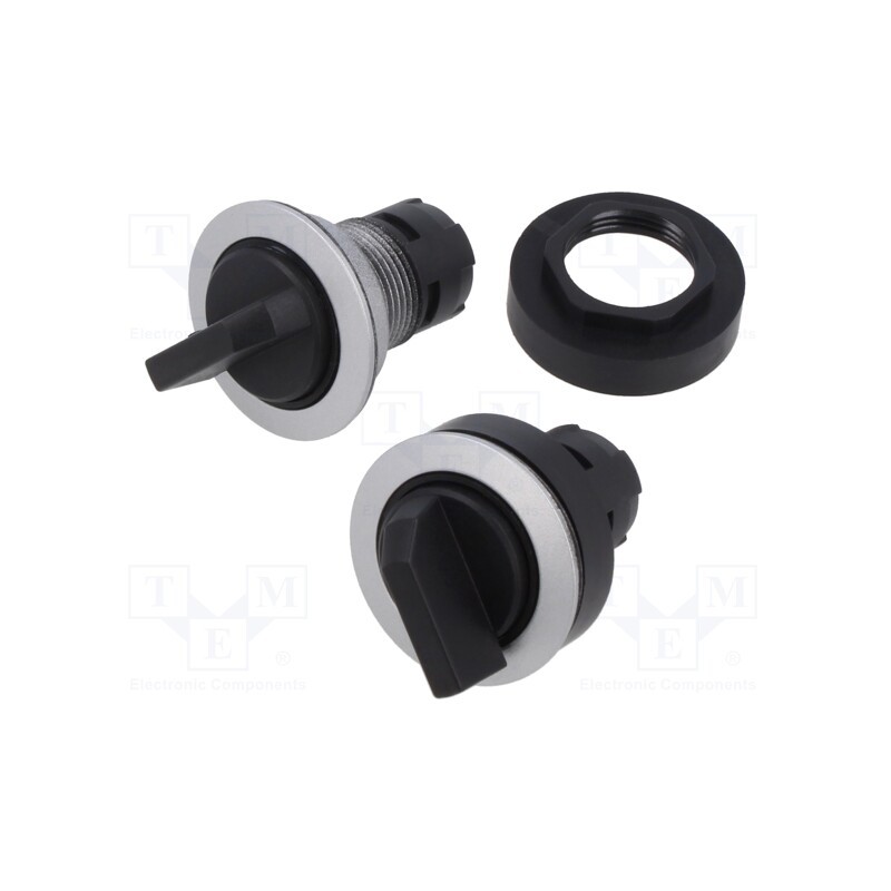 1 pcs x SCHLEGEL - RRJWC - Switch: rotary, 22mm, Stabl.pos: 1, IP65, Pos: 2, Cutout: Ø22.3mm