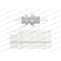 Metric bulkhead hydraulic connector bb m22x1